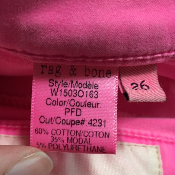 Rag & Bone Neon Pink Legging Jeans - Picture 7 of 7